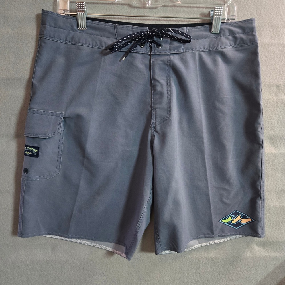 Billabong Arch Pro Board Shorts Mens 33 Gray Recycler Performance Swim Trunks